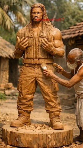 Ultra Realistic Wooden Statue Carving 😱 | Indian Village Carpenter Cinematic Art | 8K Realism