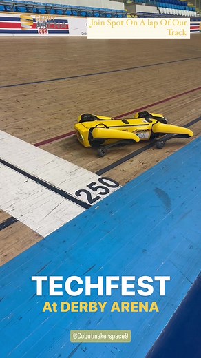 2.4K views · 20 reactions | TECHFEST 2023 The Tech On Display Was Elite 勞Oh and we loved Spot Doing A Lap Round The Velodrome#cooltech #derbyarena #techfest | Derby Arena | Facebook