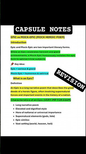 Epic vs Mock Epic Explained | Differences, Definition & Examples | English Literature
