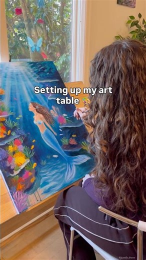 Set up the art table with me!✨🎨