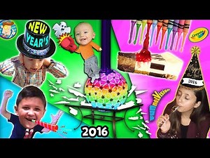A Shattering New Years / Melted Crayola Crayon Art / Too Much Cheesecake Man! FUNnel Vision Vlog