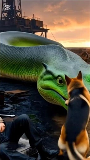 🐍Anaconda Attacks Guard Dog in Oil Field | AI 4K Thriller"🗡️