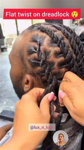 Best Flat Twist Braid on Dreadlocks Ever - Braided Locs Tutorial