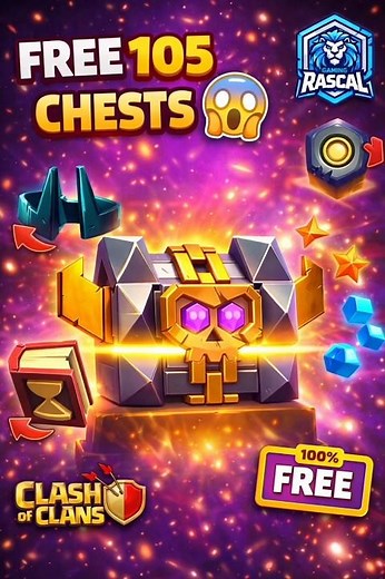 Opened 105 FREE CHESTS 😱 You Won’t Believe This #gamingrascal #shorts