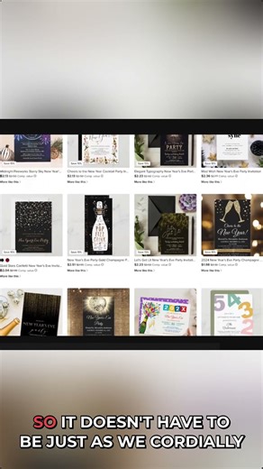 Theme Ideas for NYE Invites on Zazzle