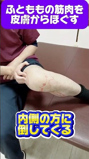 【立ち上がりで膝内側が痛い】内側広筋を滑らかに動かして神経を解放するストレッチ｜股関節内転で膝の力126Nm、筋活動0.90mVにアップした方法 #痛み #理学療法士が解説 #膝