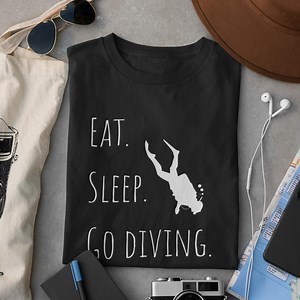 Eat Sleep Go Diving T-shirt | Funny Scuba Diving Shirt | Gift for Divers & Ocean Lovers | Oversize Minimalist Funny Quote Shirt | Dive Shirt - Etsy Ireland