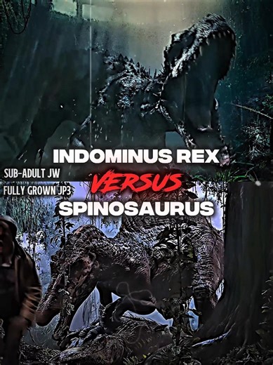 Indominus Rex (Darcy) vs Spinosaurus (Snock) | 4K Edit | #jurassicworld #music #vs #dinosaur #edit