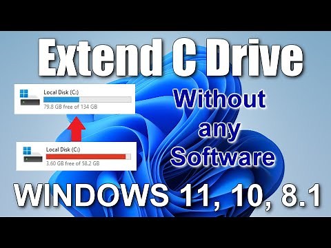✨How to Extend C Drive in Windows 11,10,8.1 Without any Software.Fix Extend Volume Option Greyed Out