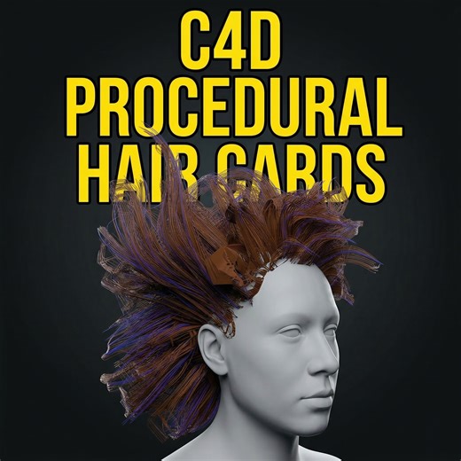 [TUTOR] Procedural Hair Cards Workflow | Ornatrix C4D, Andrew Krivulya | ✔️Open to work