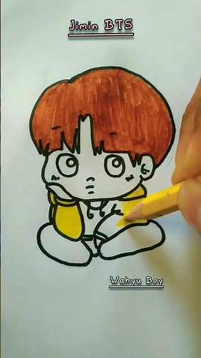 Beautiful chibi jimin #shorts #drawing #satisfying #painting #art #jimin #bts
