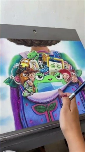 EL FONDO DEL DIBUJO DE TOY STORY Y LA FIRMA #art
