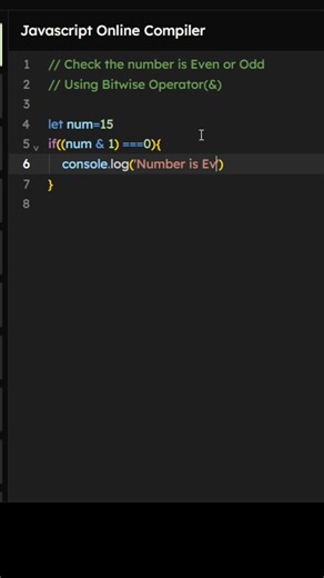 Even or Odd Without % Operator 😱 | JavaScript Trick