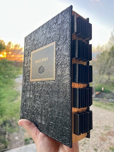 Beautiful Tabbed KJV Bible, Black and Gold Bible, Journaling KJV Bible - Etsy