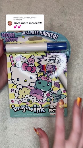 Replying to @itz_cotton_dotz another hello kitty imagine ink video requested by you all🤍 #hellokitty #sanrio #imagineink #magicink #craft #art #fivebelow #satisfying #asmr #fun #candycrush10