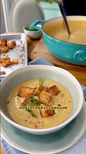 Roasted Cauliflower Cheese Soup