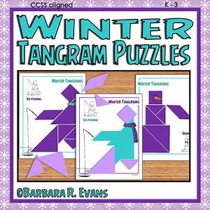 TANGRAMS TANGRAM PUZZLES WINTER Math Center Problem Solving Critical Thinking
