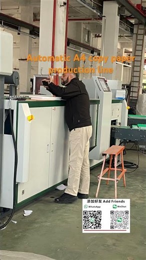 Automatic A4 copy paper cut-size sheeting, ream wrapping machine