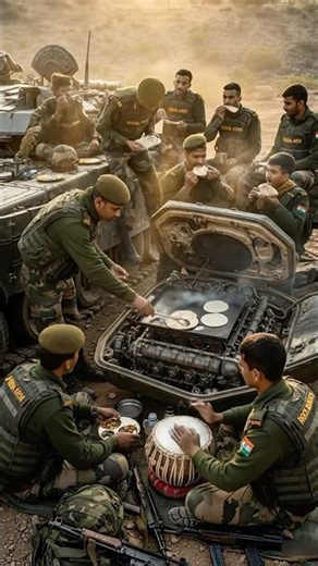 Indian Soldiers Cooking Chapatis in Style 😍 Army Life Real Video #shorts #trending
