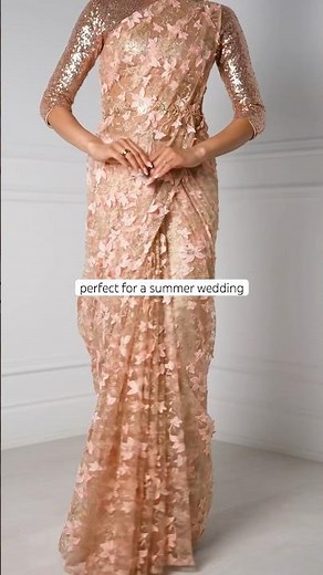 Net Saree No Pallu Drape | south indian saree draping | how to drape a saree perfectly | #shorts