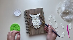 Magical Owl Cover DIY | Fantasy Notebook Makeover #decor #clay #ideas #handmade #craft #diy | Dream Fairy DIY