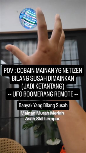 M Rizfan Z on Instagram: "Boomerang flying UFO remote control Link order bio no.216 #flyingufo #chrismastgift #birthdaygift❤️ #kadoanak"