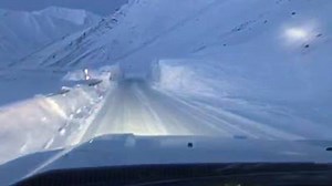 Ever wonder what it's like to drive the Dalton Highway in winter? Have a little taste from the comfort of... well, anywhere else. This video was shot after an avalanche in Atigun Pass last weekend shut the highway down overnight. Our maintenance crews opened the road up the next morning and there is now one lane open to traffic. This may seem like a lot of snow for November, but it's business-as-usual for the Dalton! | Alaska Department of Transportation & Public Facilities