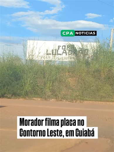 Na tarde deste domingo (26) um morador flagrou uma placa com letras grandes, bem no meio de uma rotatória da avenida Contorno Leste, na entrada do bairro Novo Paraíso, em Cuiabá. 🌐 Veja outras notícias no site www.cpanoticias.com 📲