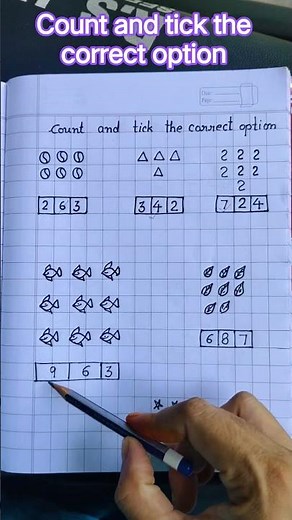 count and tick the correct option