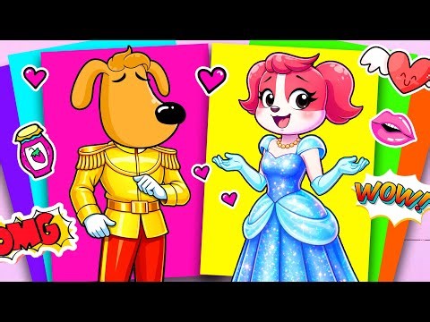 🩷💖 PAPILLON’S LOVE AS DISNEY PRINCESS Labrador Sticker BOOK #paperdiy #asmr #sherifflabrador