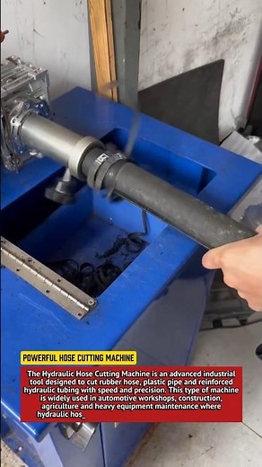 Powerful Hose Cutting Machine | Industrial Pipe & Rubber Tube Cutter Technology.