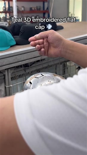 Custom breathable flat cap 🧢 #customcap #flatcap #printing #flatvisor #teal