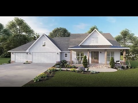 MODERN FARMHOUSE PLAN 041-00261 WITH INTERIOR