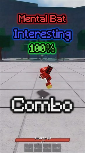 Interesting 100% Mental Bat Combo #thestrongestbattlegrounds #roblox #tsb #combo #metalbat