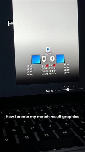 How I create my matchday full-time graphics. 👨‍💻 - #tutorial #footballgraphics #sportsgraphics #footballtiktok #howto