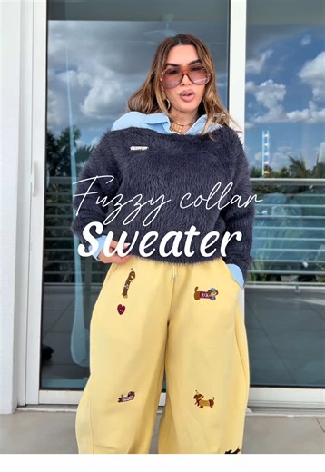 Stylish Fuzzy Sweater Outfit Ideas for Winter