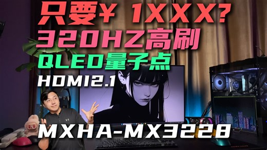 性价比拉满！只要一千多的4K160Hz/1K320Hz双模QLED量子点显示器！？