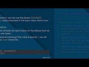 How to Check for a Slash in an Input Field Using jQuery