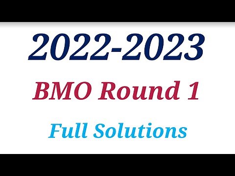 BMO Round 1 2022 2023 Full Solutions Problems Questions British Mathematical Olympiad Math UK Trust