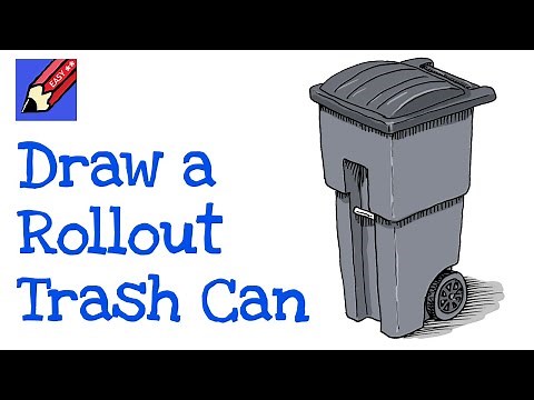 How to Draw a Rollout Trash Can Real Easy