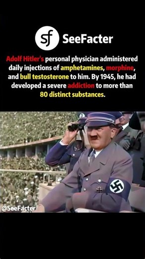 Hitler was addicted to more than 80 different substances. #historyfacts