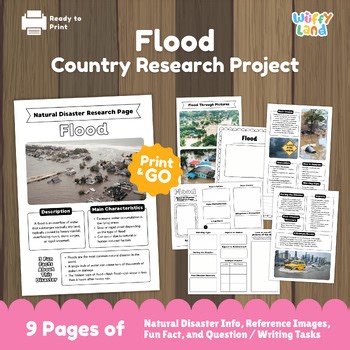 FLOODS Natural Disaster Research Project | Earth Science Worksheets