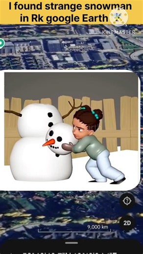 I found strange snowman ⛄ on google map 😱 #shortvideo #googleearth #map #trendingshorts #ai #yt