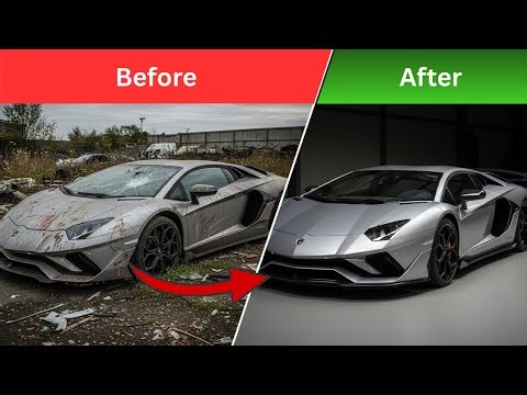 ASMR Car Restoration! Full Restoration Aventador SVJ 2021 Abandoned to New