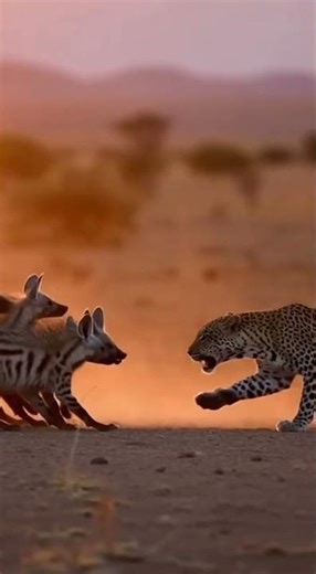 What Moved Together at Dusk? | Leopard and Striped Hyena #animalshorts