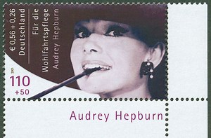 Bietigheim-Bissingen: Briefmarke mit Bild von Audrey Hepburn versteigert