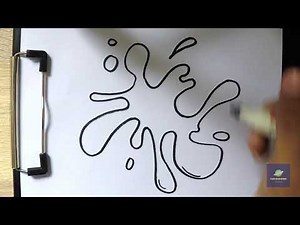 How to Draw splash pattern | Easy Drawing