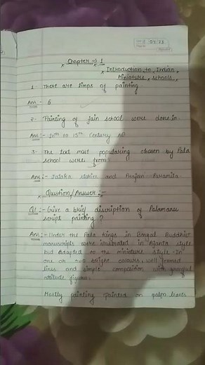 Class 12 Fine Arts chapter 1 notes #class12finearts #painting