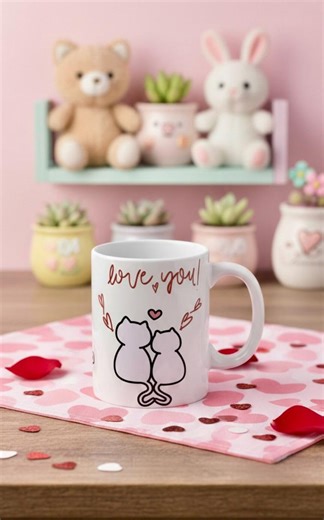Cat Couple Coffee Mug, Personalized Valentine's Day Gift - Etsy
