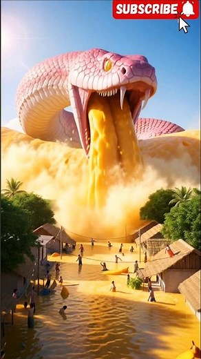 Giant Snake Enters Village | Villagers Terrified by Huge Serpent